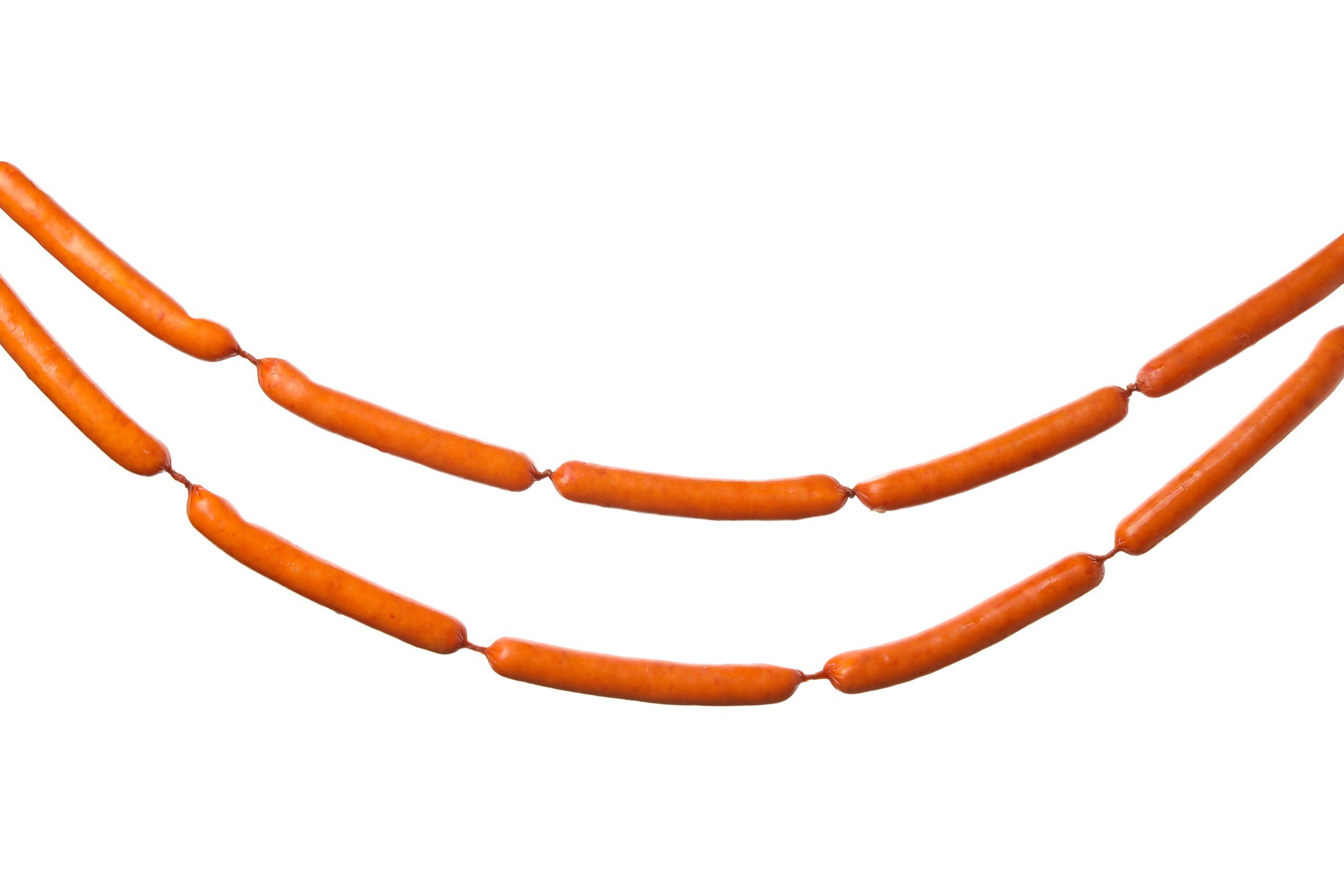 frankfurters in edible procasing soft bite